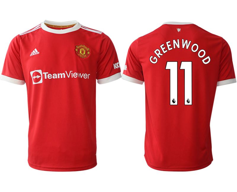 Men 2021-2022 Club Manchester United home red aaa version #11 Adidas Soccer Jersey